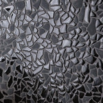 Gemstone chip black glass tile in matte and frosted finishes