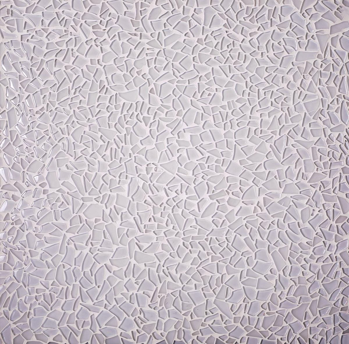 Diamond White Glass Pebble Mosaic Tile