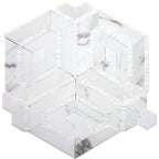 Diamond & Hex Calacatta Gold Marble Mosaic Tile | Tile Club
