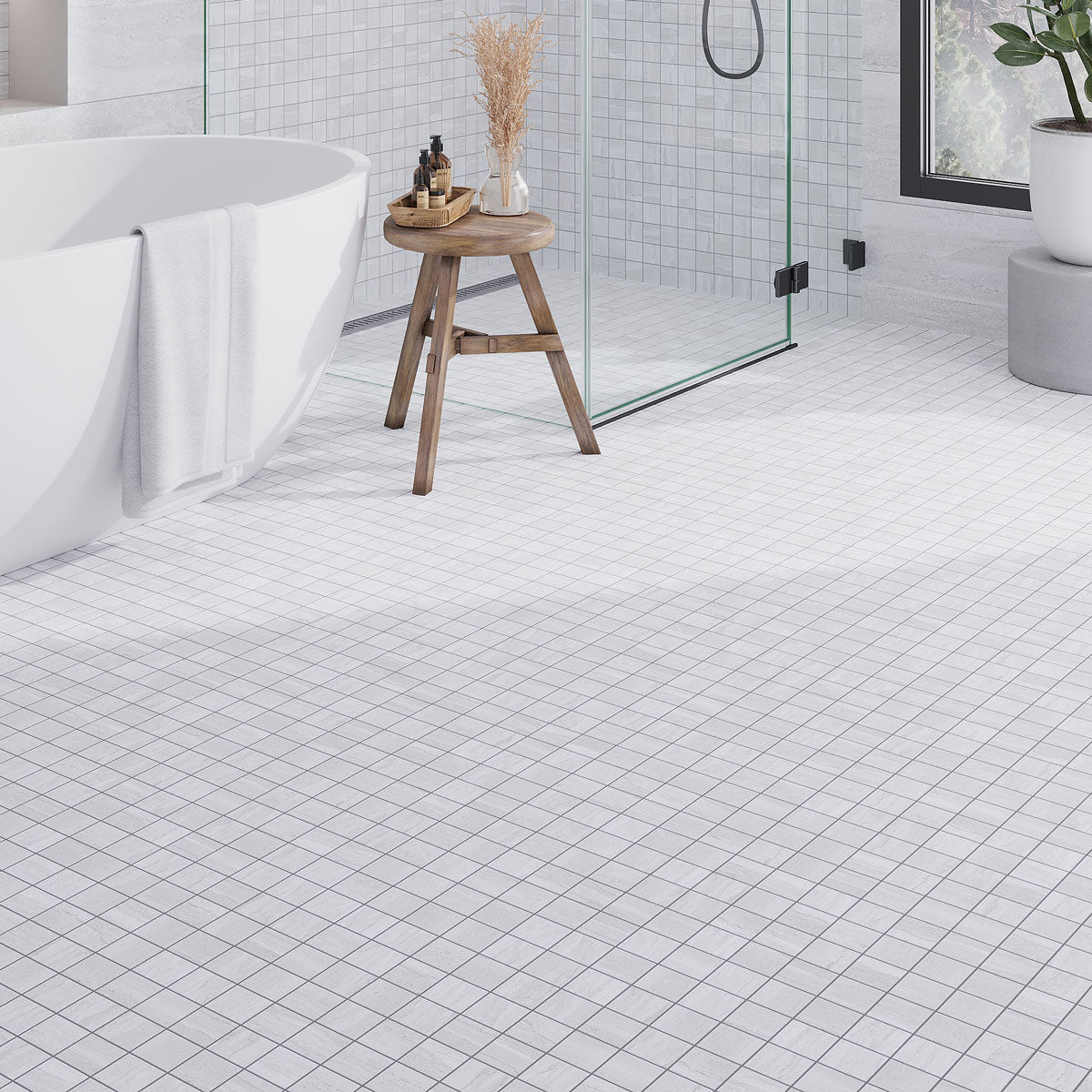 Dunescape Gray 2x2 Porcelain Mosaic Tile | Tile Club