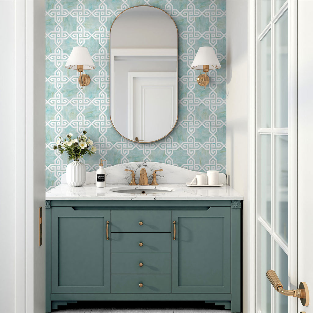 Salma Moss Stained Glass and Dolomite Mosaic Tile | Tile Club