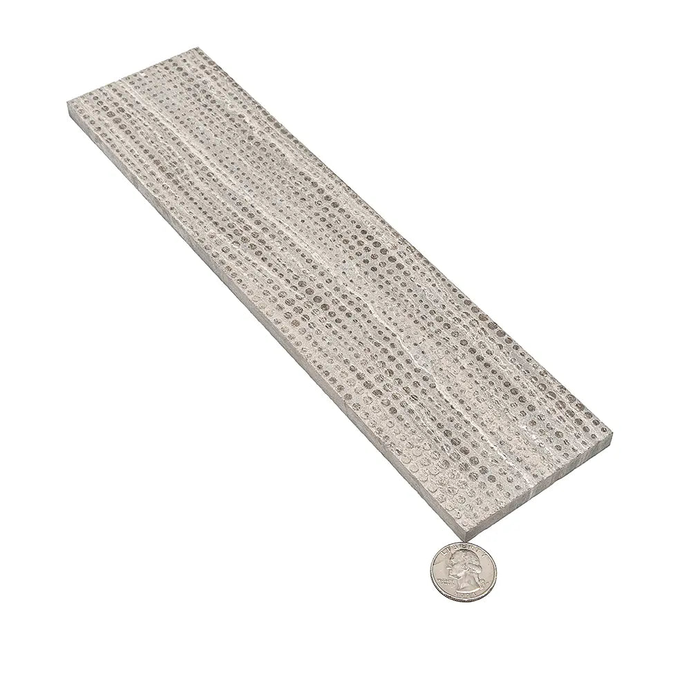 Wooden Beige Dots Etched Subway Marble Tile | Tile Club