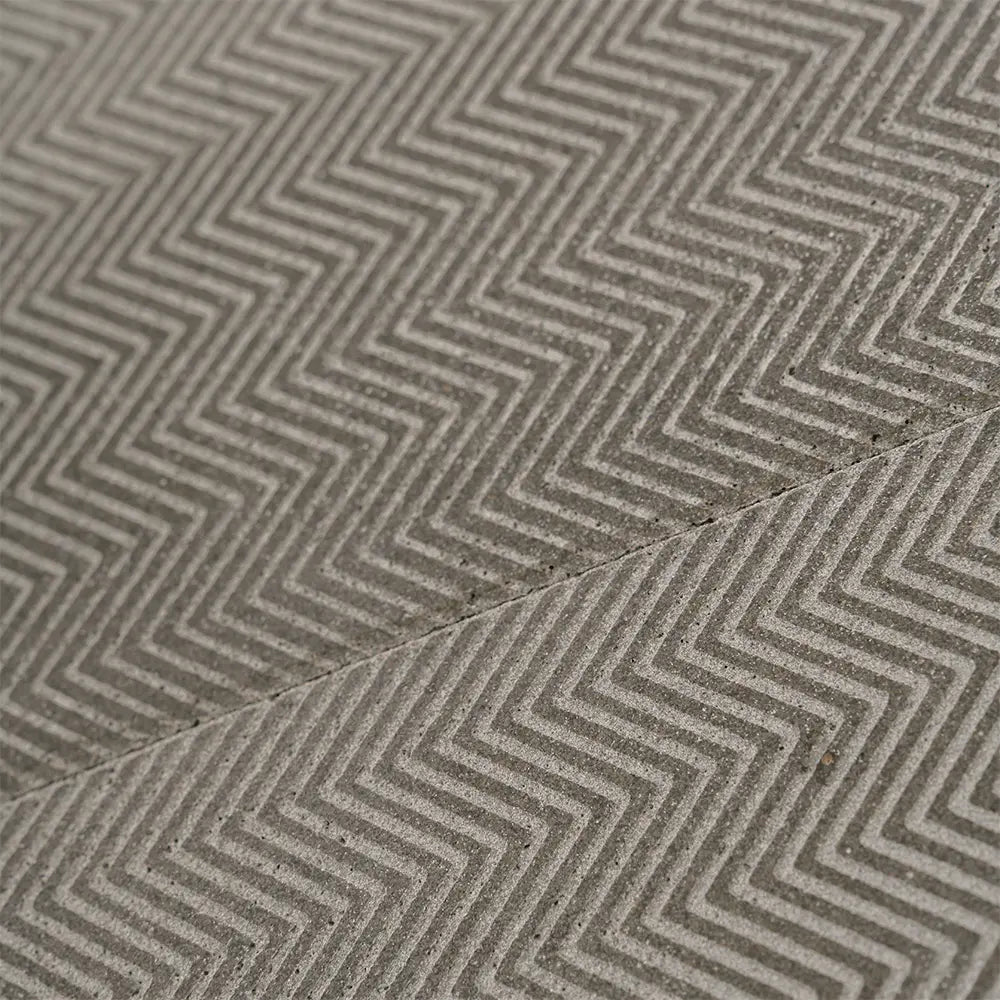 Black Chevron Etched Subway Marble Tile | Tile Club