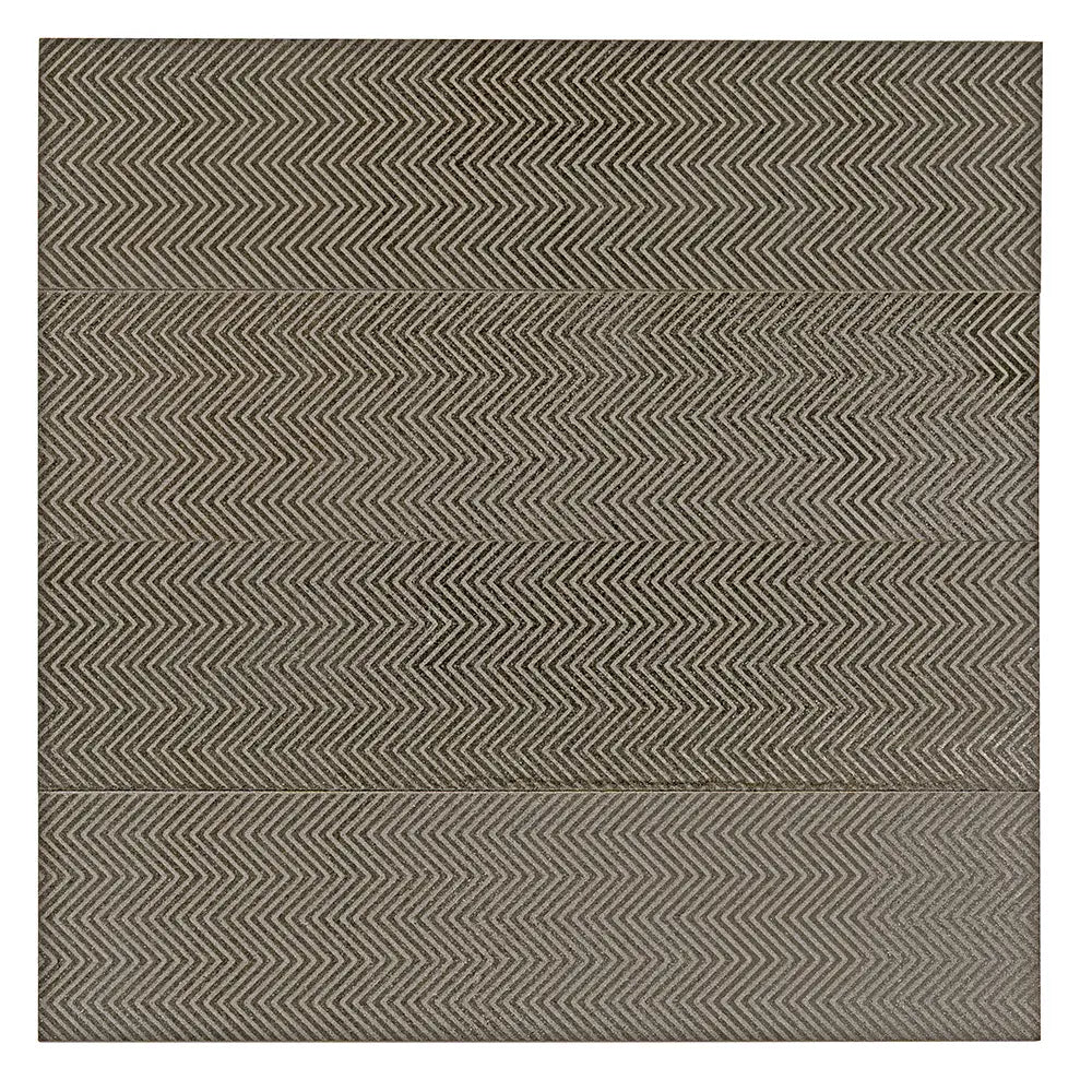 Black Chevron Etched Subway Marble Tile | Tile Club