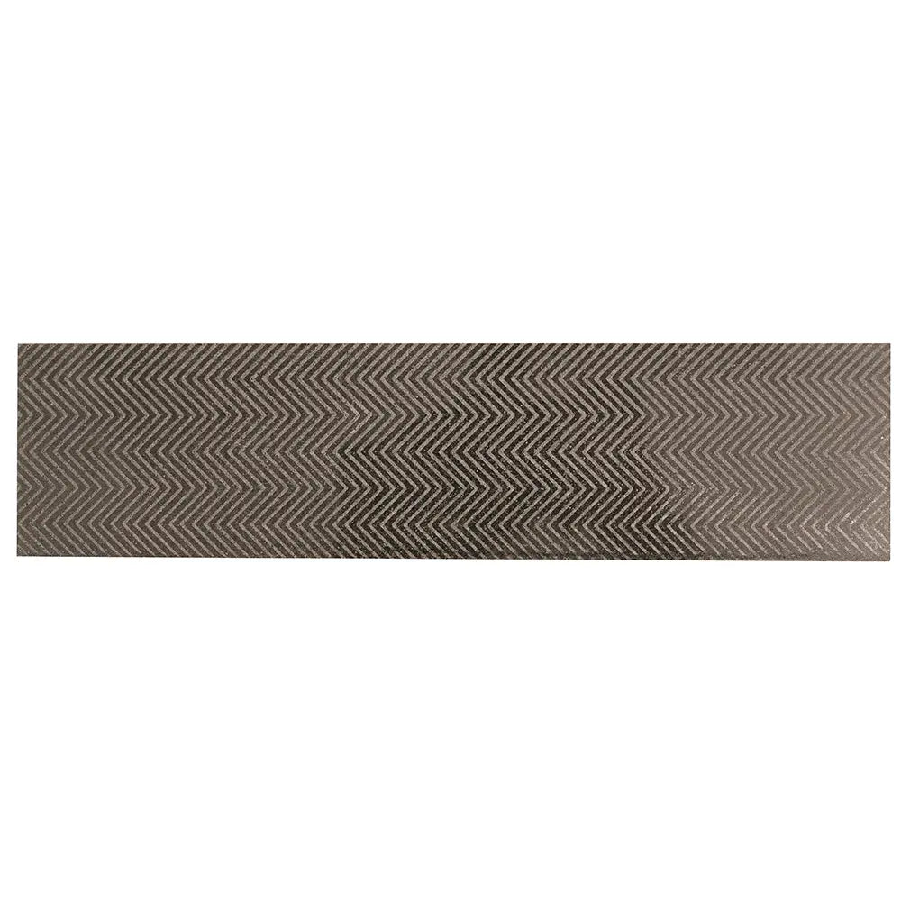 Black Chevron Etched Subway Marble Tile | Tile Club