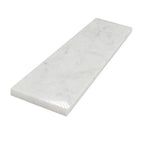 Carrara Chevron Etched Subway Marble Tile | Tile Club
