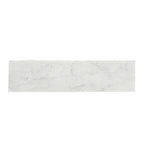 Carrara Chevron Etched Subway Marble Tile | Tile Club