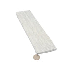 Grey Limestone Chevron Etched Subway Tile | Tile Club