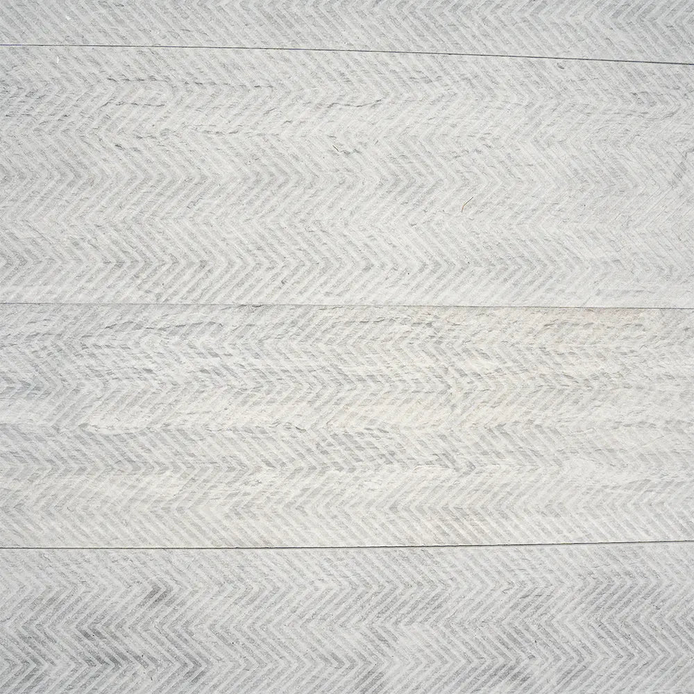 Grey Limestone Chevron Etched Subway Tile | Tile Club