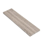 Wooden Beige Chevron Etched Subway Marble Tile | Tile Club