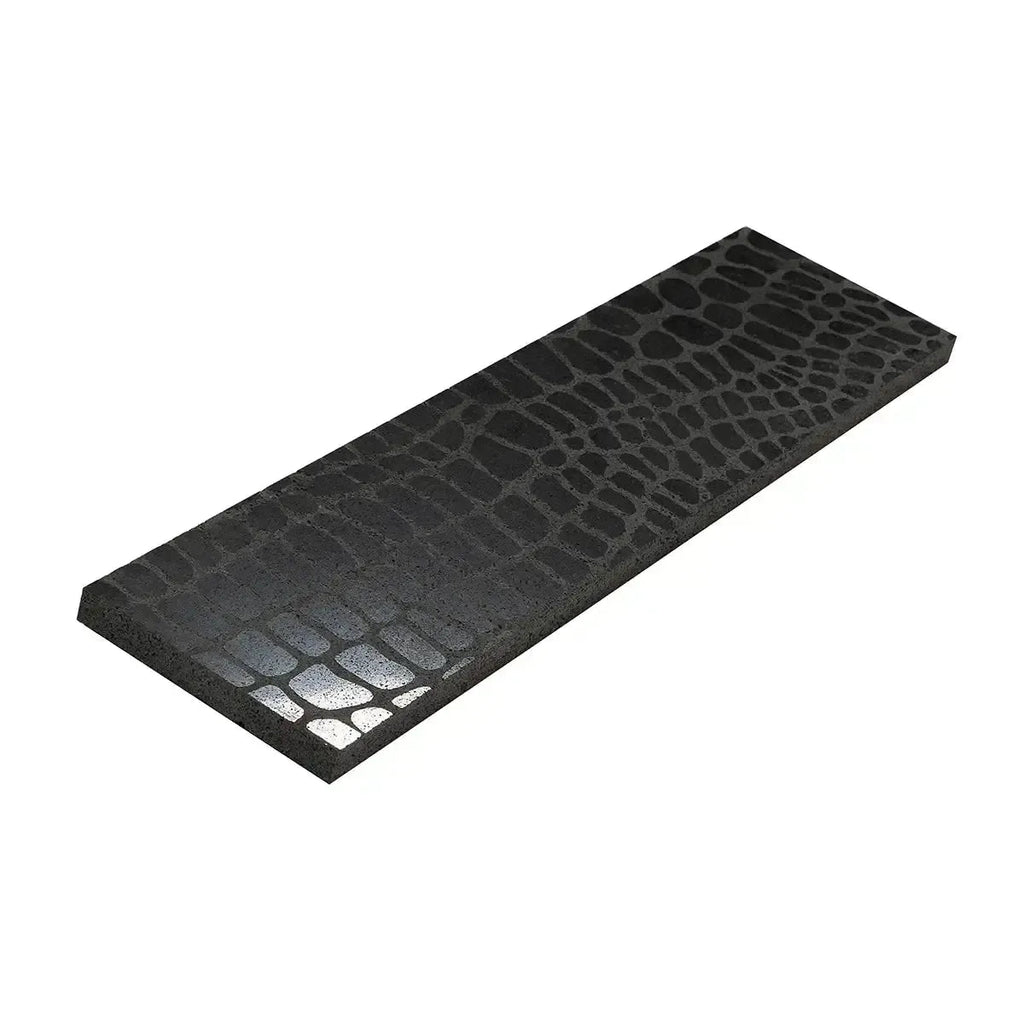Black Gator Etched Subway Marble Tile | Tile Club