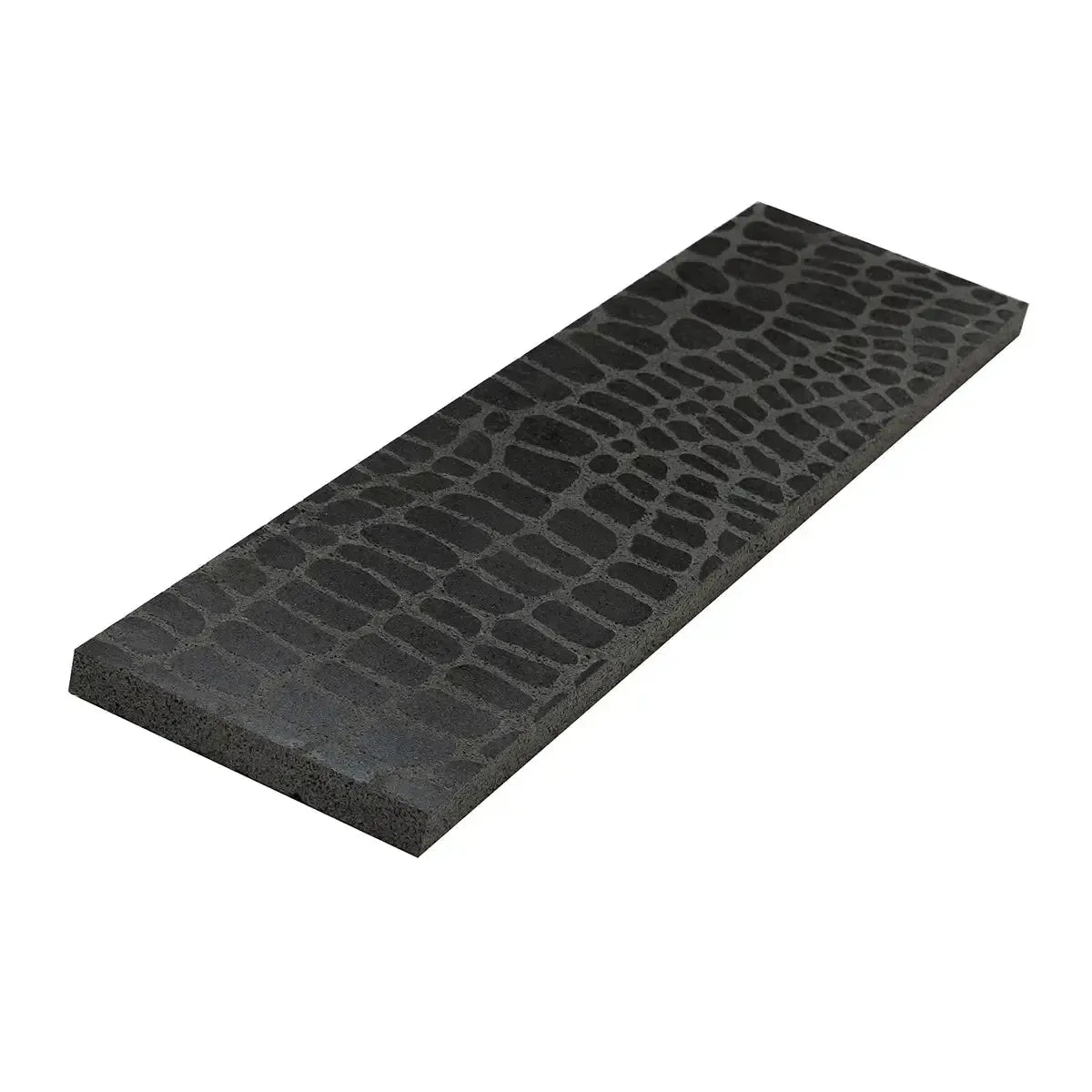 Black Gator Etched Subway Marble Tile | Tile Club