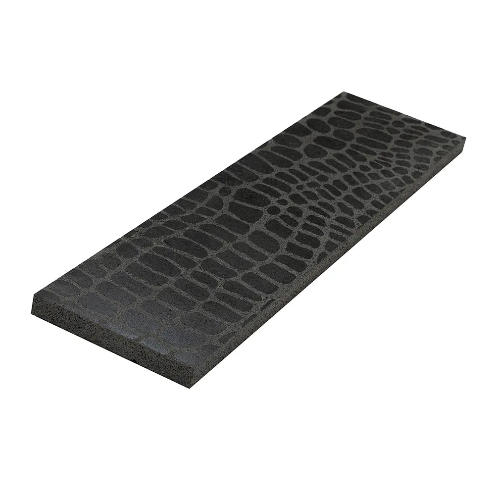 Black Gator Etched Subway Marble Tile | Tile Club