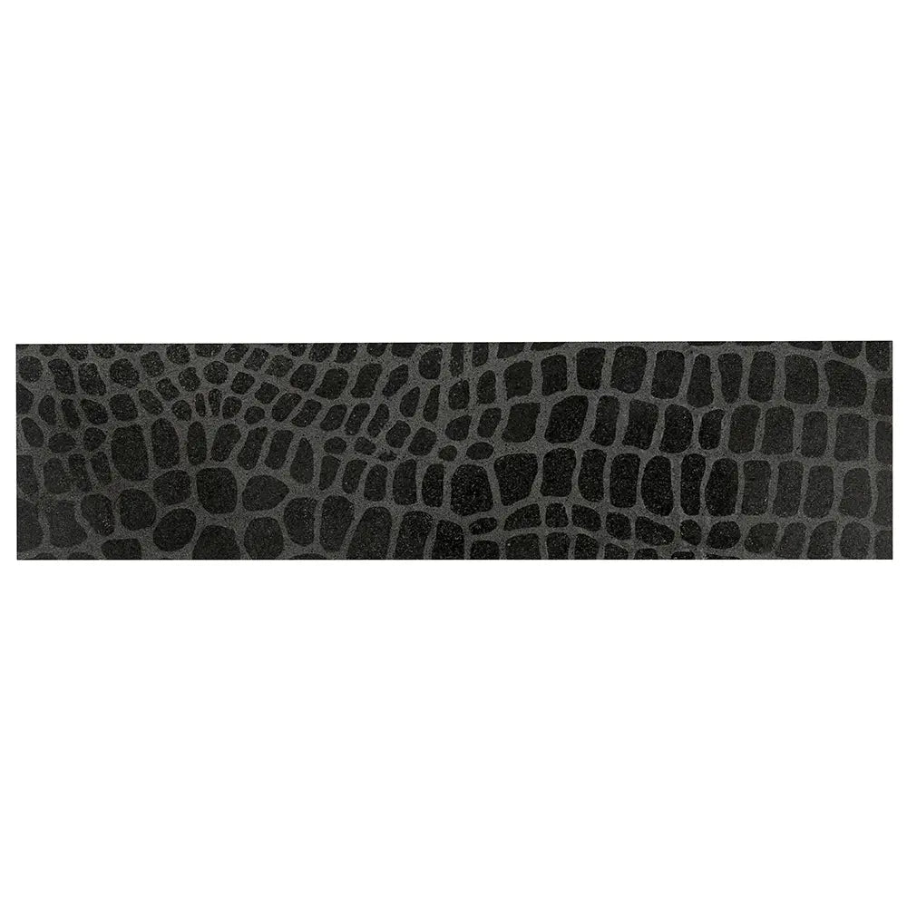 Black Gator Etched Subway Marble Tile | Tile Club