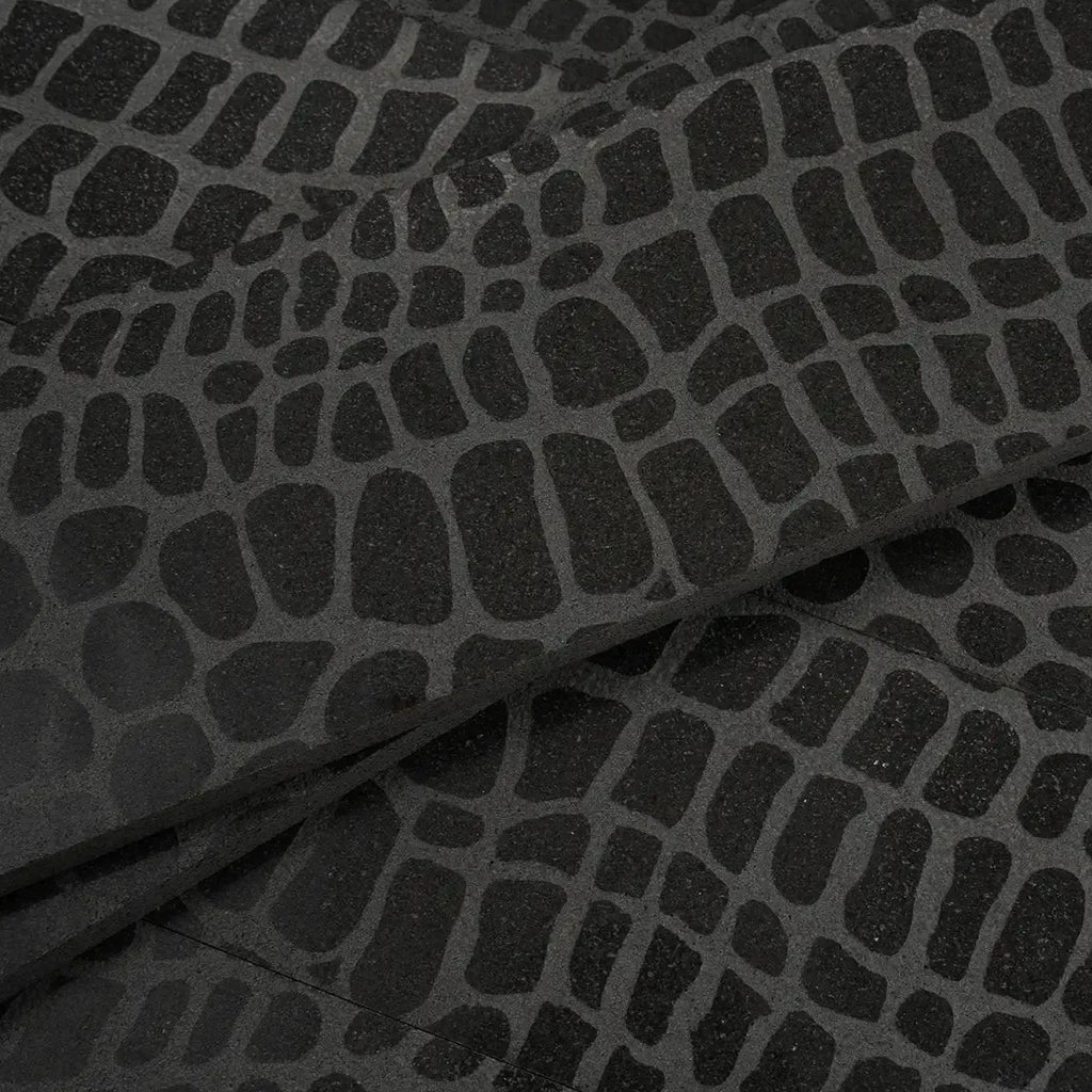 Black Gator Etched Subway Marble Tile | Tile Club