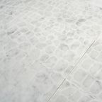 Carrara Gator Etched Subway Marble Tile | Tile Club