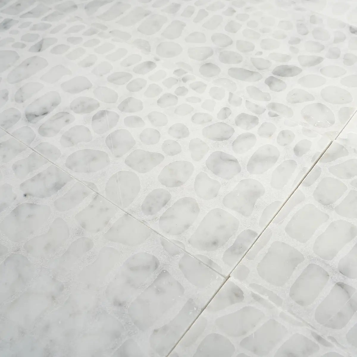 Carrara Gator Etched Subway Marble Tile | Tile Club