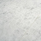 Carrara Gator Etched Subway Marble Tile | Tile Club