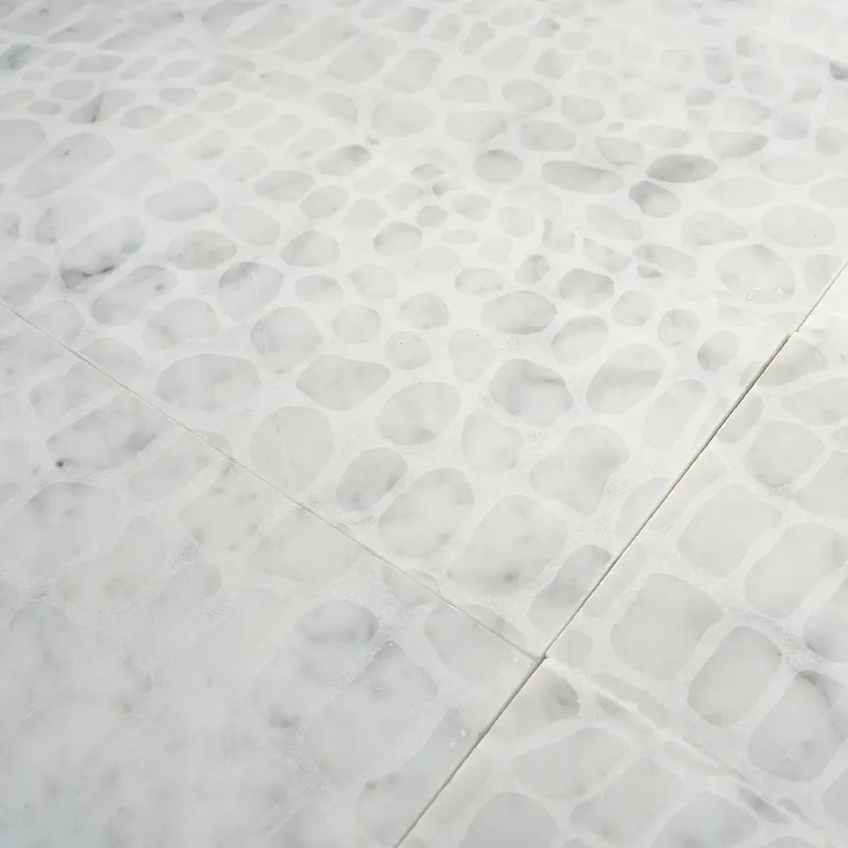 Carrara Gator Etched Subway Marble Tile | Tile Club