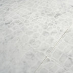 Carrara Gator Etched Subway Marble Tile | Tile Club