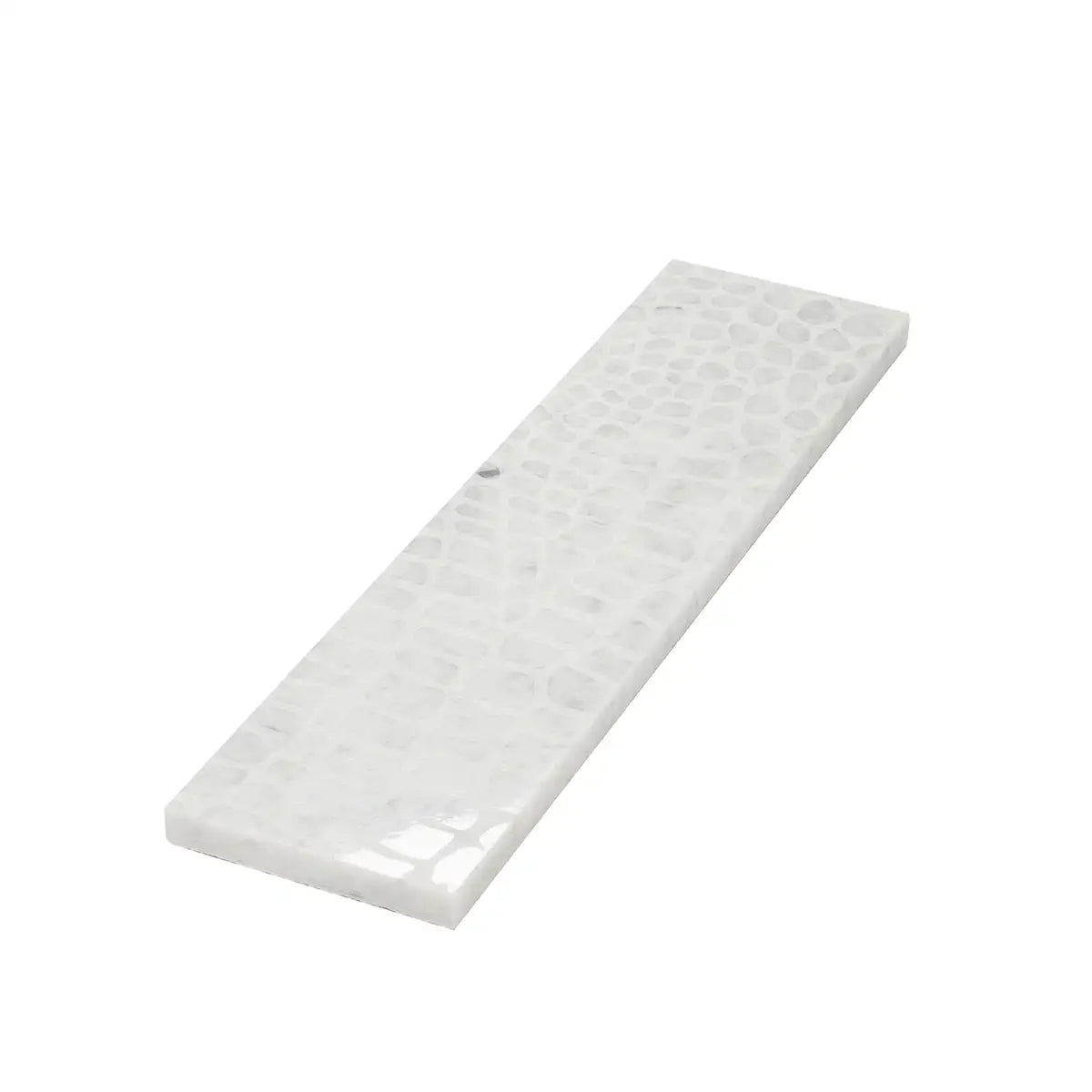 Carrara Gator Etched Subway Marble Tile | Tile Club