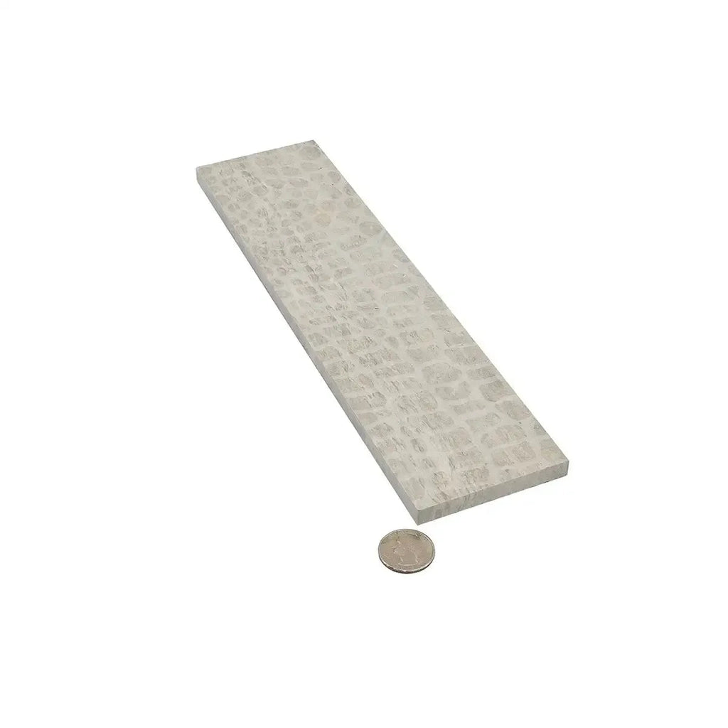 Grey Limestone Gator Etched Subway Tile | Tile Club