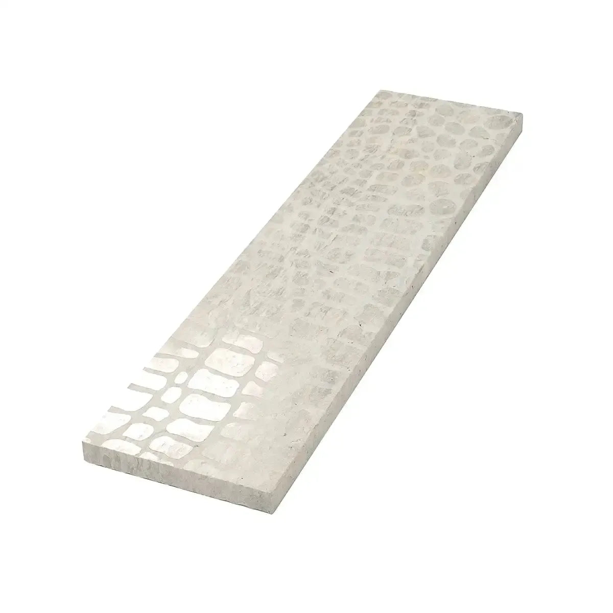 Grey Limestone Gator Etched Subway Tile | Tile Club
