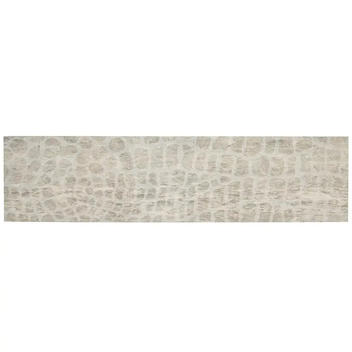 Grey Limestone Gator Etched Subway Tile | Tile Club