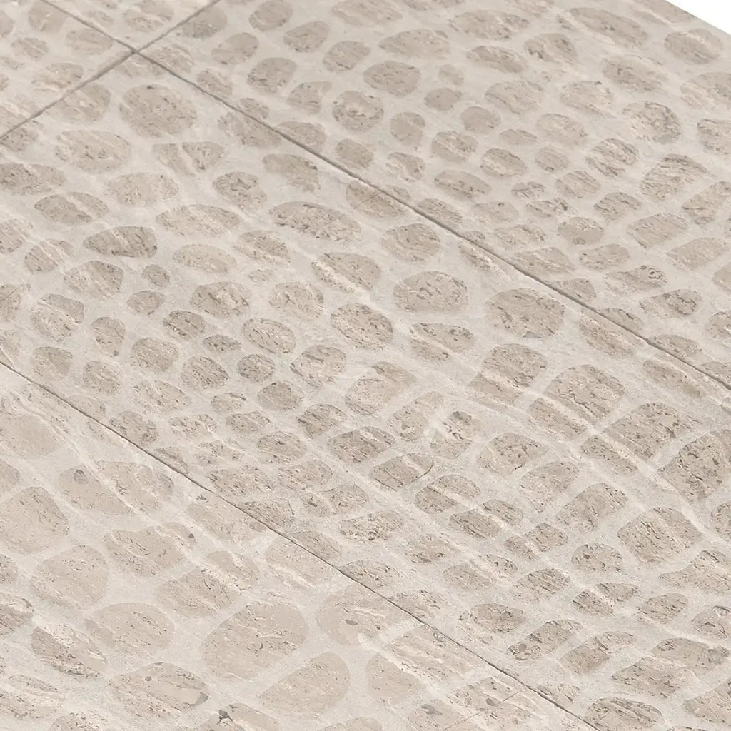 Wooden Beige Gator Etched Subway Marble Tile | Tile Club