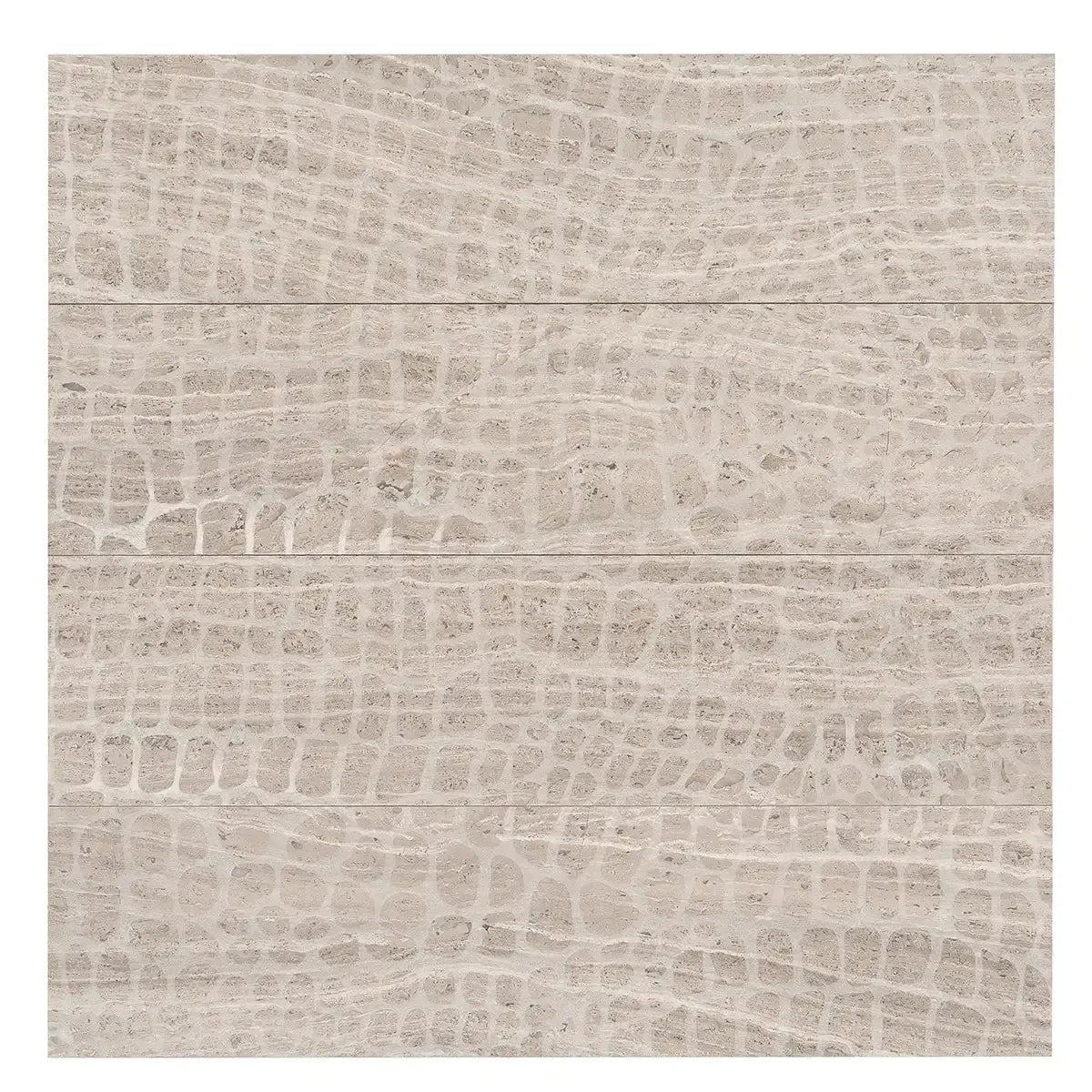 Wooden Beige Gator Etched Subway Marble Tile | Tile Club
