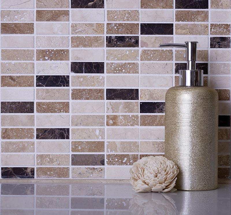emperador dark marble mosaic tile