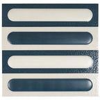Brio White and Navy Dash 3D Ceramic Subway Tile | Tile Club