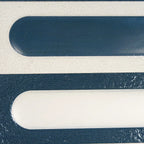 Brio White and Navy Dash 3D Ceramic Subway Tile | Tile Club