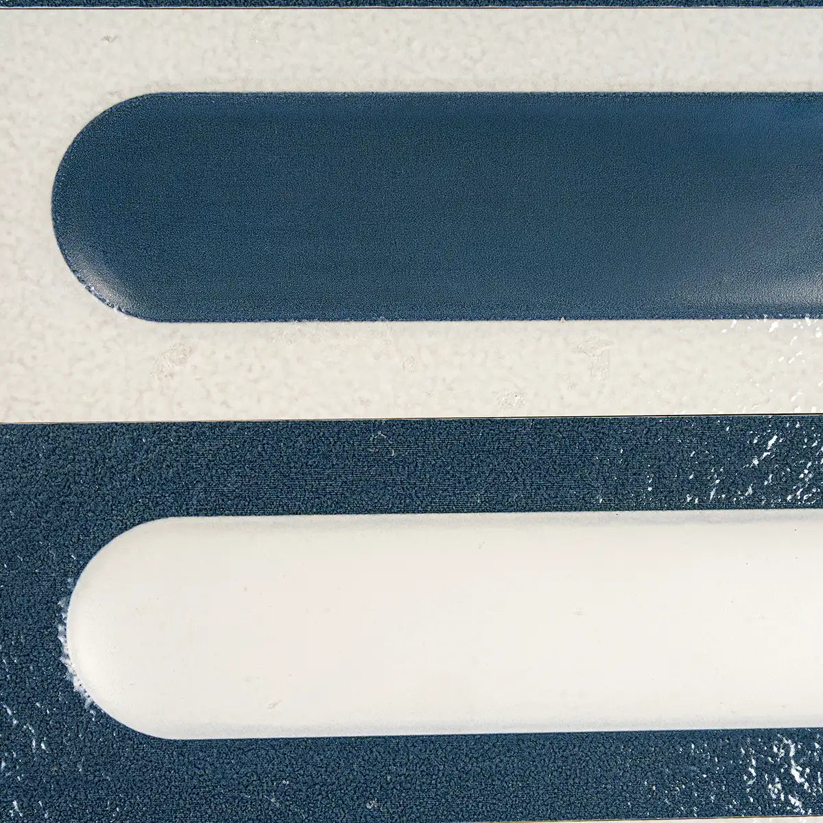 Brio White and Navy Dash 3D Ceramic Subway Tile | Tile Club