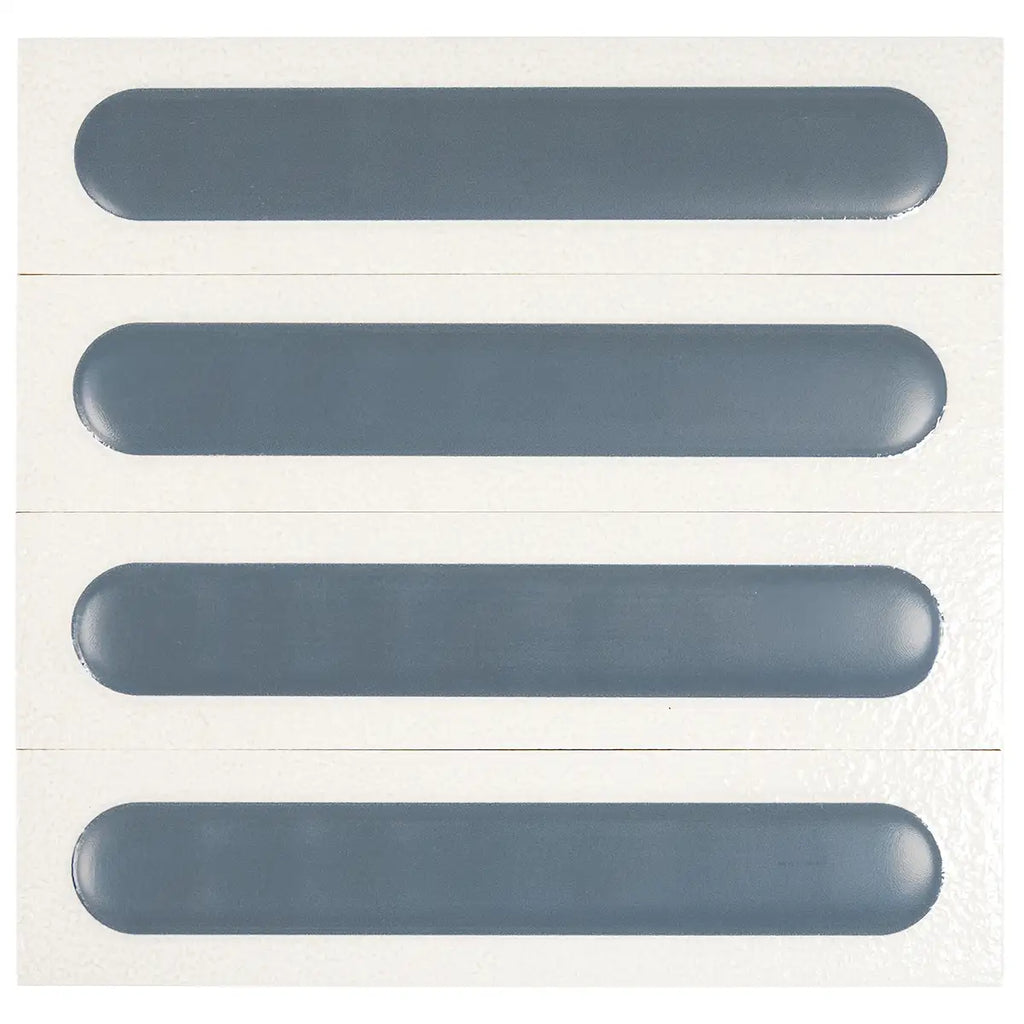 Brio White and Navy Dash 3D Ceramic Subway Tile | Tile Club