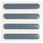 Brio White and Navy Dash 3D Ceramic Subway Tile | Tile Club