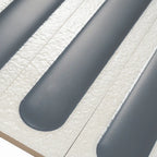 Brio White and Navy Dash 3D Ceramic Subway Tile | Tile Club