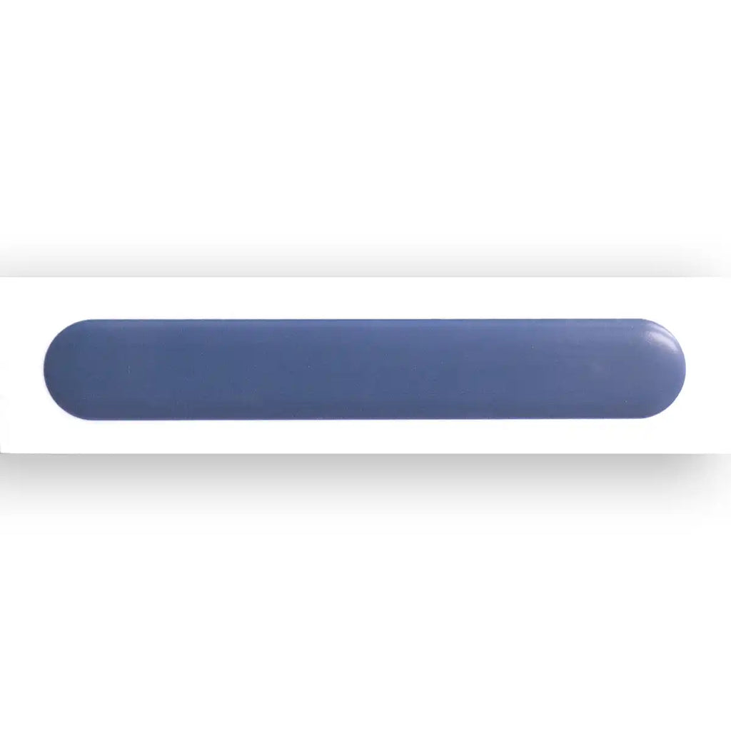 Brio White and Navy Dash 3D Ceramic Subway Tile Sample | Tile Club