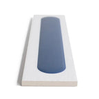 Brio White and Navy Dash 3D Ceramic Subway Tile Sample | Tile Club