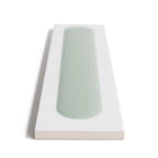 Brio White and Sage Dash 3D Ceramic Subway Tile Sample | Tile Club