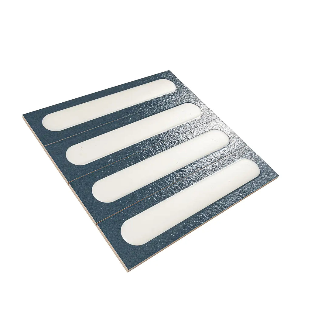Brio Navy and White Dash 3D Ceramic Subway Tile | Tile Club