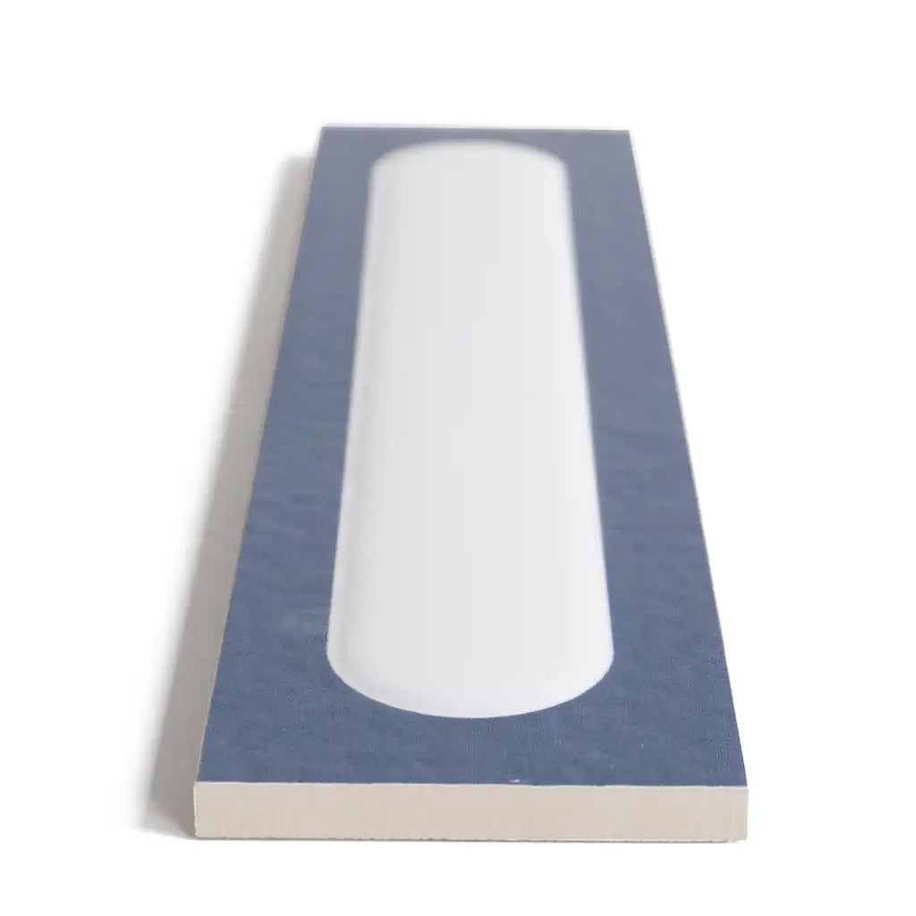 Brio Navy and White Dash 3D Ceramic Subway Tile Sample | Tile Club