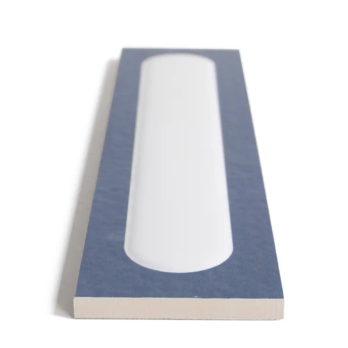 Brio Navy and White Dash 3D Ceramic Subway Tile Sample | Tile Club