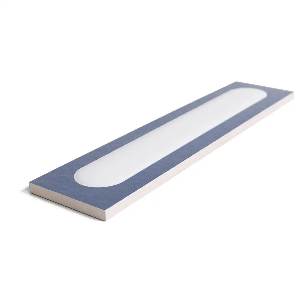 Brio Navy and White Dash 3D Ceramic Subway Tile Sample | Tile Club