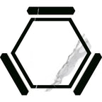 Montura White and Black Marbled Porcelain Hexagon Tile