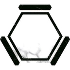 Montura White and Black Marbled Porcelain Hexagon Tile | Tile Club