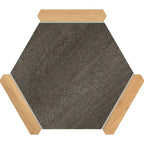 Montura Charcoal Concrete Porcelain Hexagon Tile | Tile Club