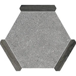 Montura Gray Cement Porcelain Hexagon Tile Sample