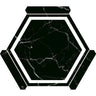 Montura Black and White Marbled Porcelain Hexagon Tile