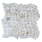 Golden Stars Calacatta Gold And Brass Mosaic Tile | Tile Club